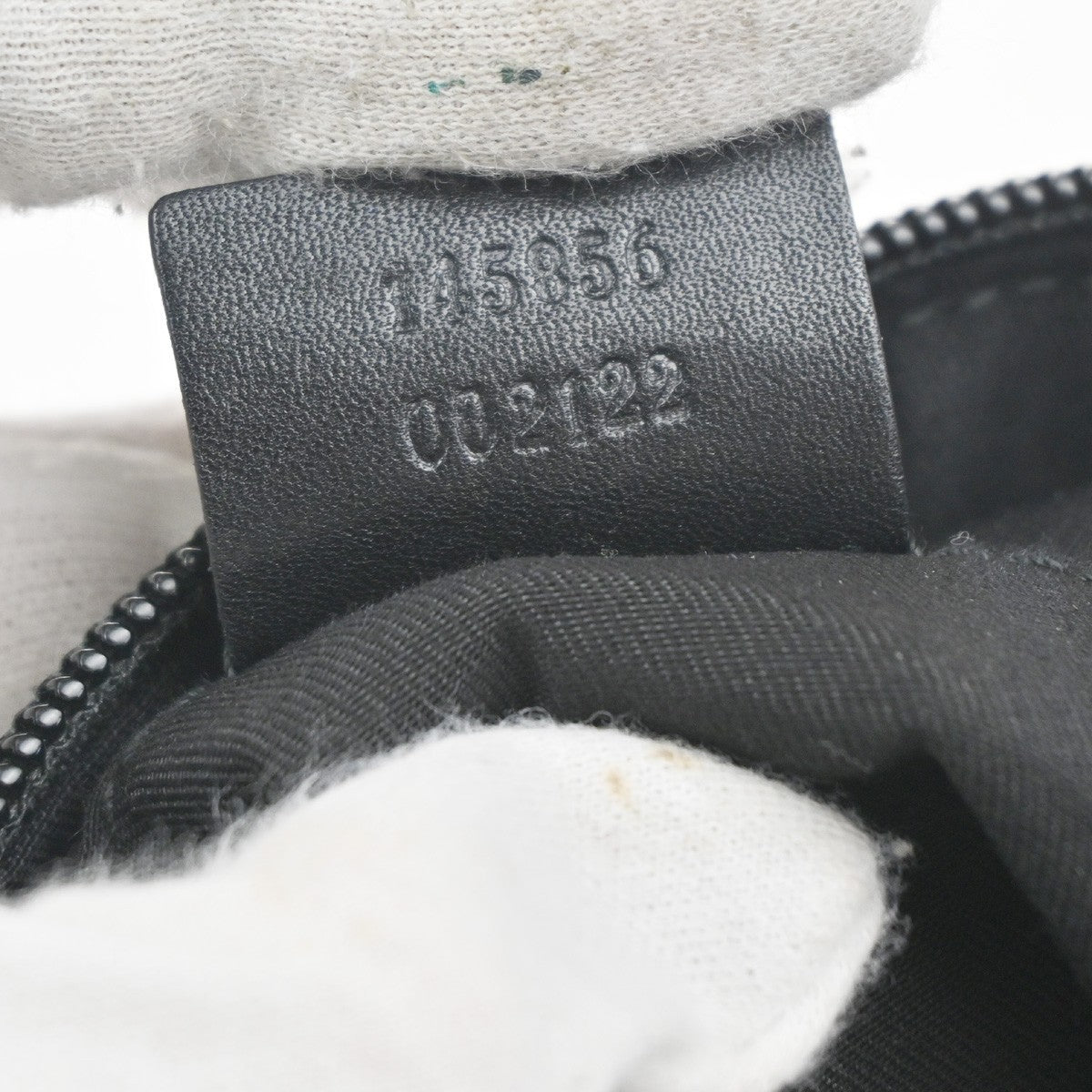 GUCCI Logo GG Pattern Shoulder Hand Bag Canvas Leather Black SHW Italy 87KC711