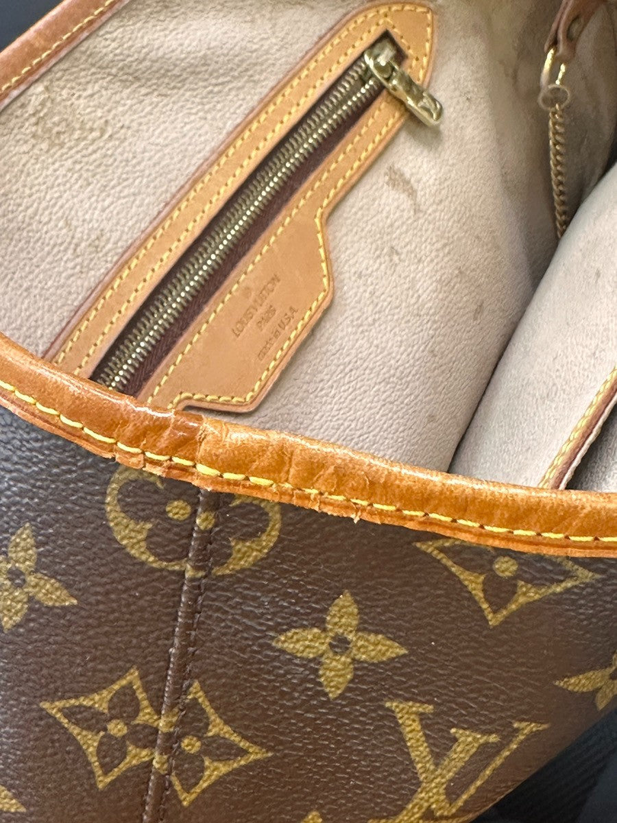 LOUIS VUITTON BUCKET GM Shoulder Tote Bag Monogram Leather Brown M42236 39SA072