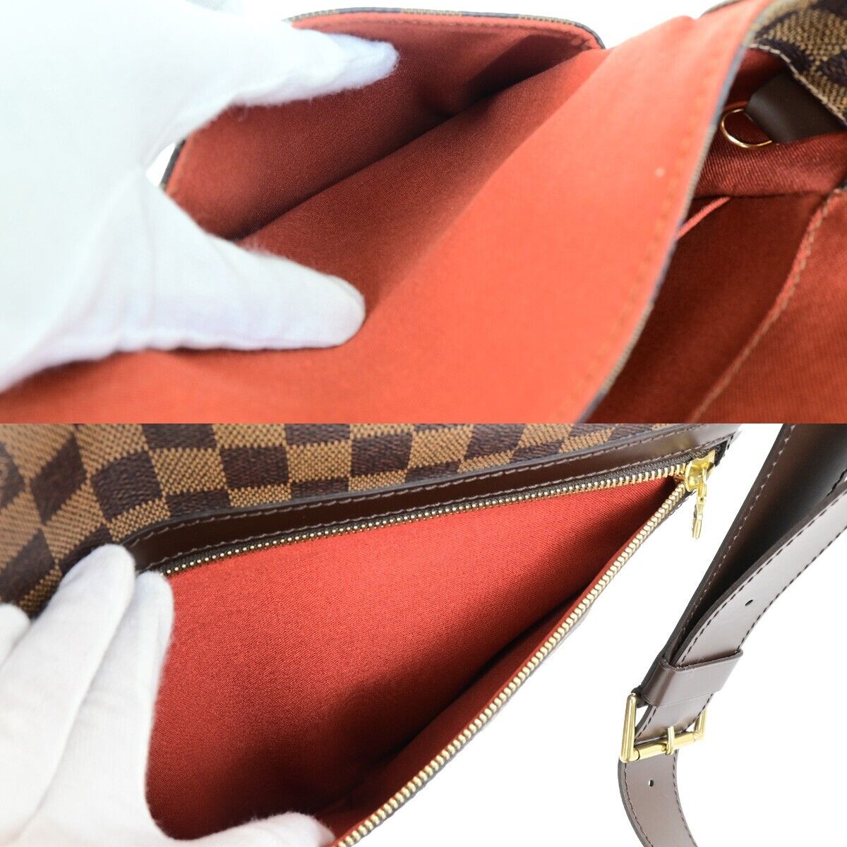 LOUIS VUITTON Bastille Shoulder Bag Damier Ebene Leather Brown N45258 25FB189