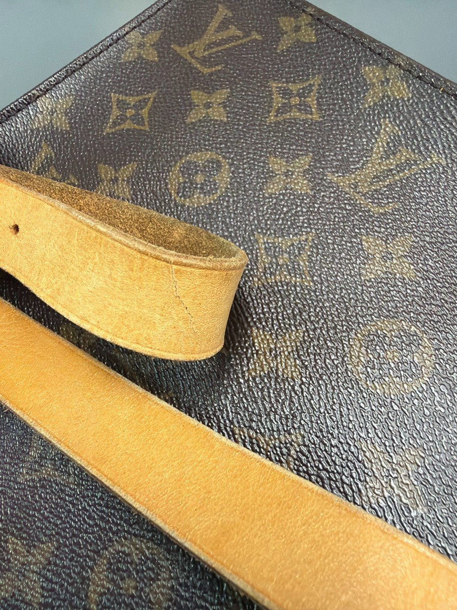 LOUIS VUITTON Cartouchiere MM Shoulder Bag Monogram Leather Brown M51253 82YJ225