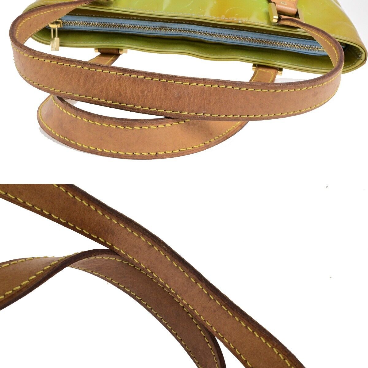 LOUIS VUITTON Houston Shoulder Bag Monogram Vernis Leather Yellow M91303 09ED927