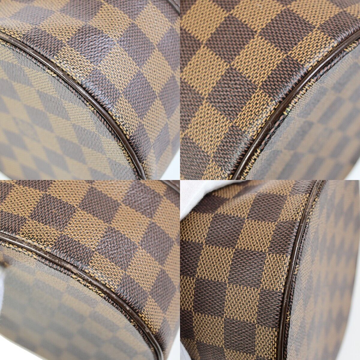 LOUIS VUITTON Papillon GM Hand Bag Damier Ebene Leather Brown N51303 72FA971