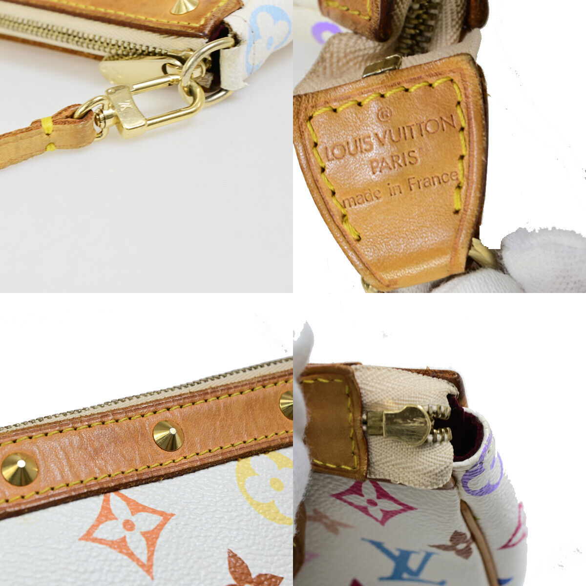 LOUIS VUITTON Pochette Accessoires Hand Bag Monogram Multi WE M92649 97YG345