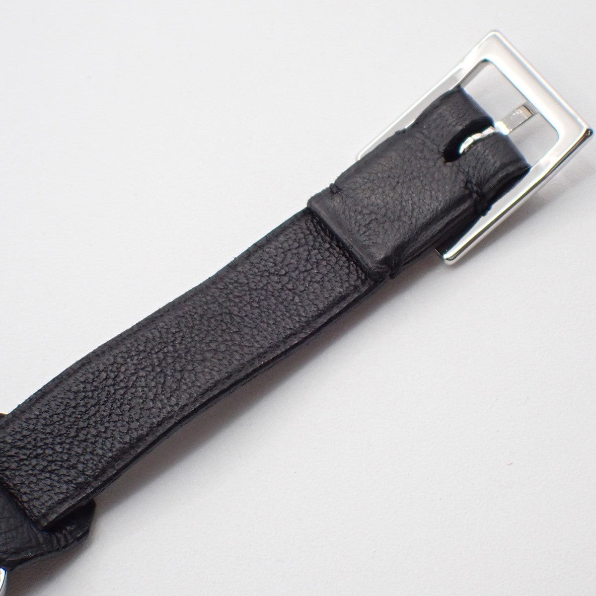LOUIS VUITTON Champs Elysees Bracelet Leather Black Silver M65458 02KP066