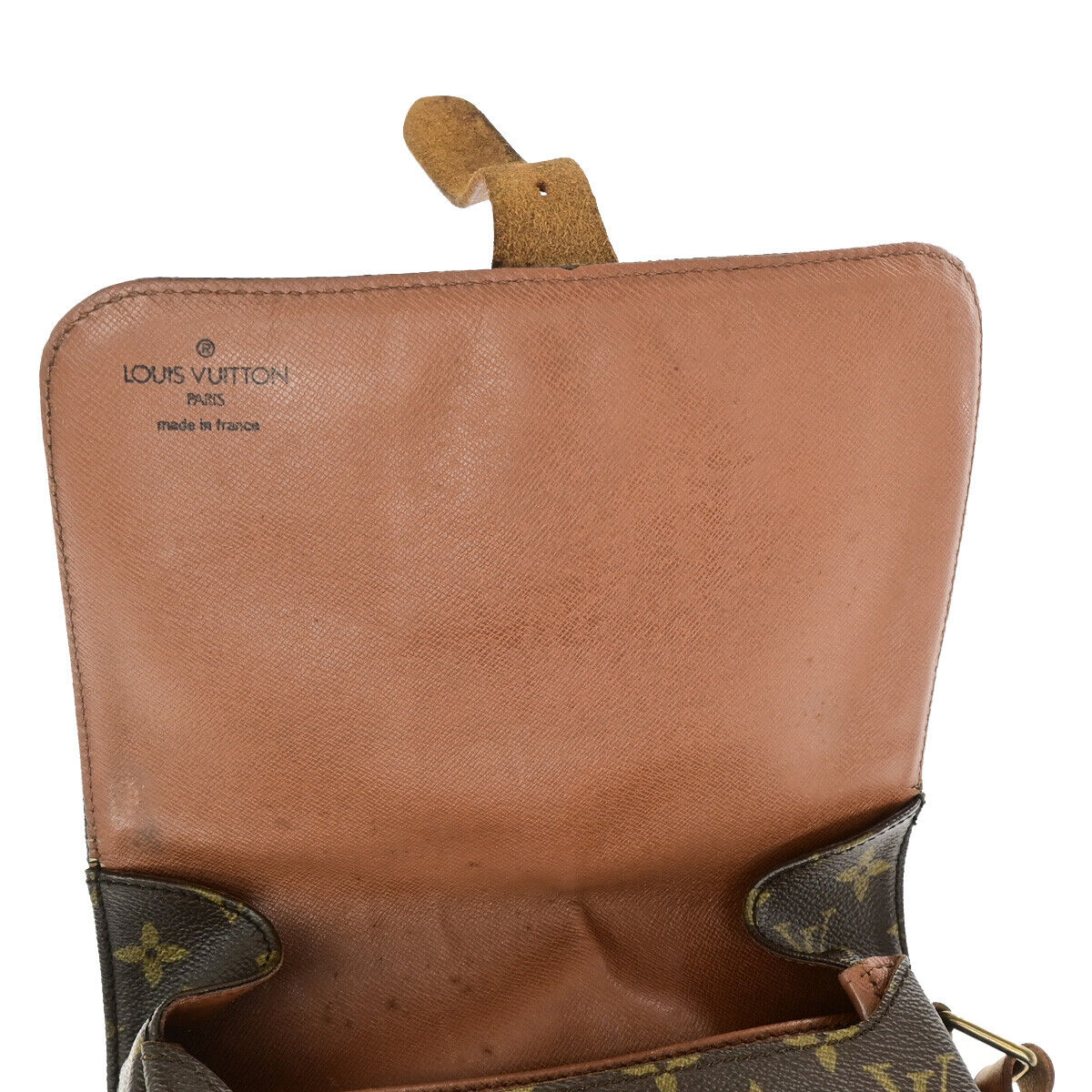 LOUIS VUITTON Cartouchiere MM Shoulder Bag Monogram Leather Brown M51253 68YF331