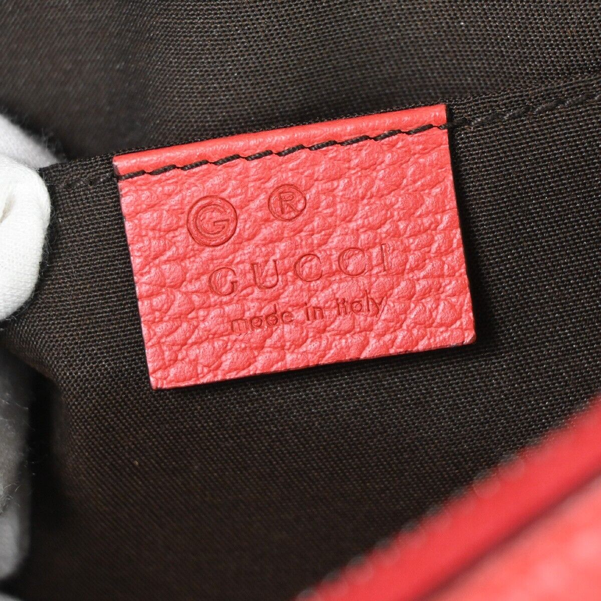 GUCCI Logo 2Way Shoulder Hand Bag Leather Red Silver Leather Italy 11HB885