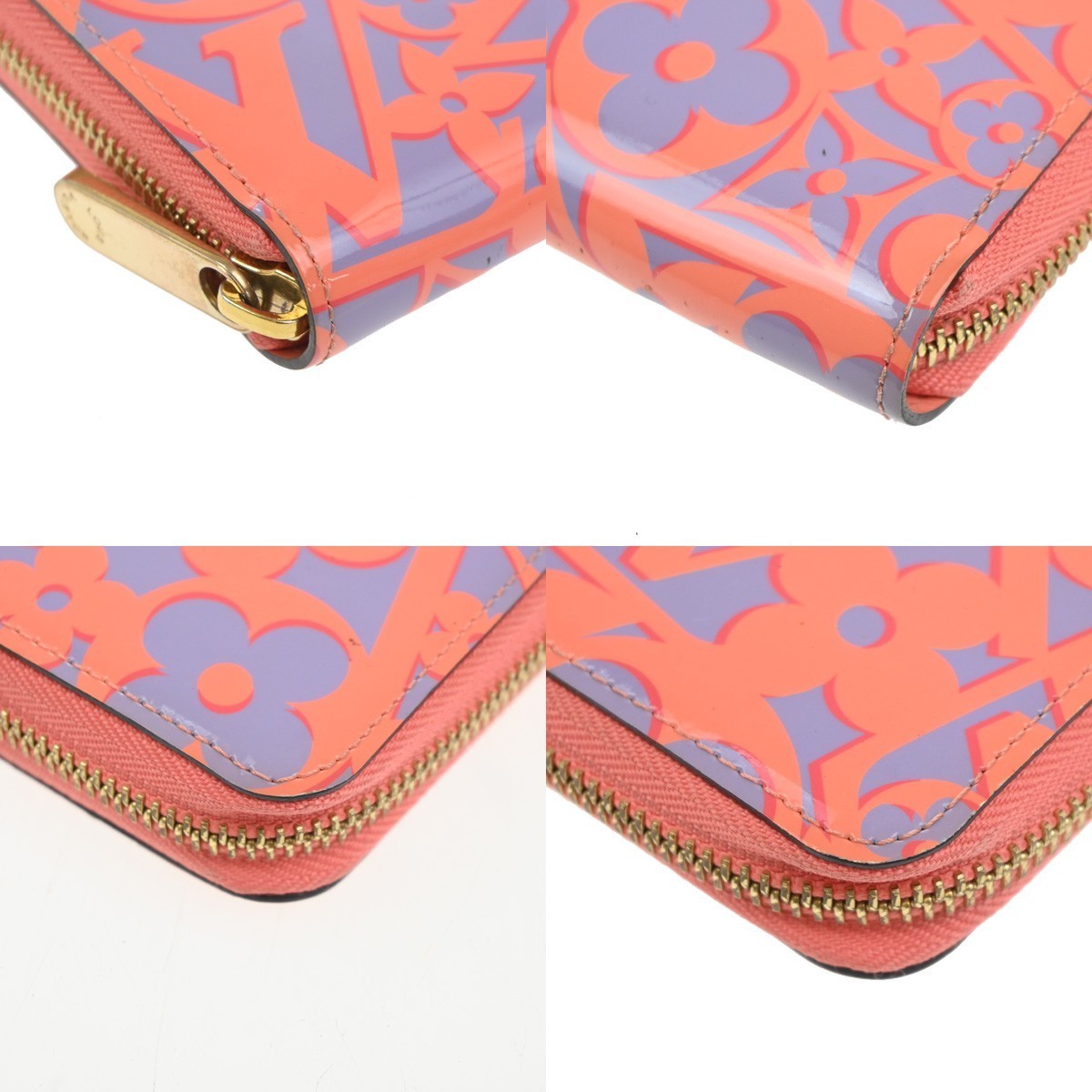 LOUIS VUITTON Zippy Wallet Sweet Monogram Vernis Patent Leather M90124 70MA355