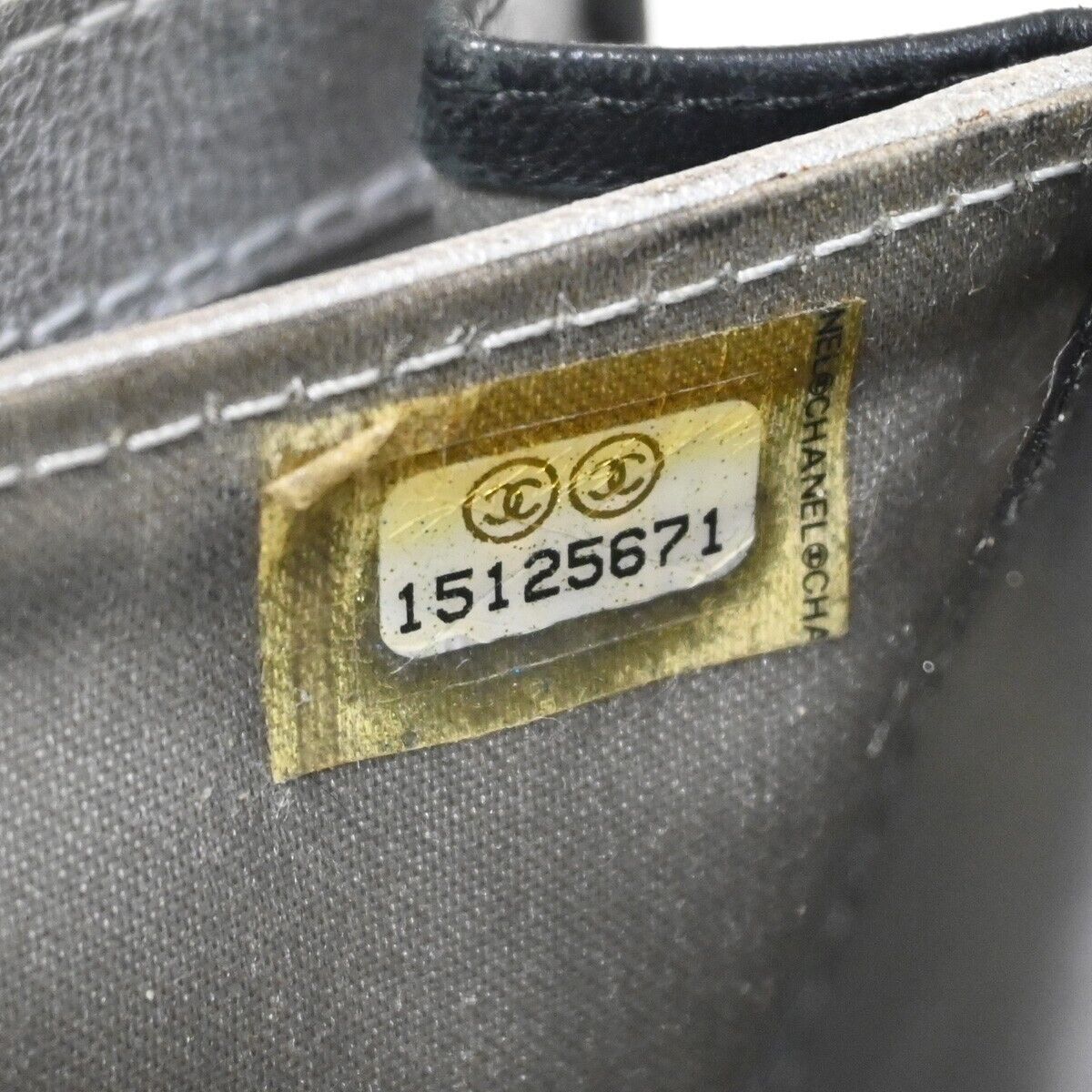 CHANEL CC Logo Camellia Long Bifold Wallet Purse Leather Black Italy 36FA430