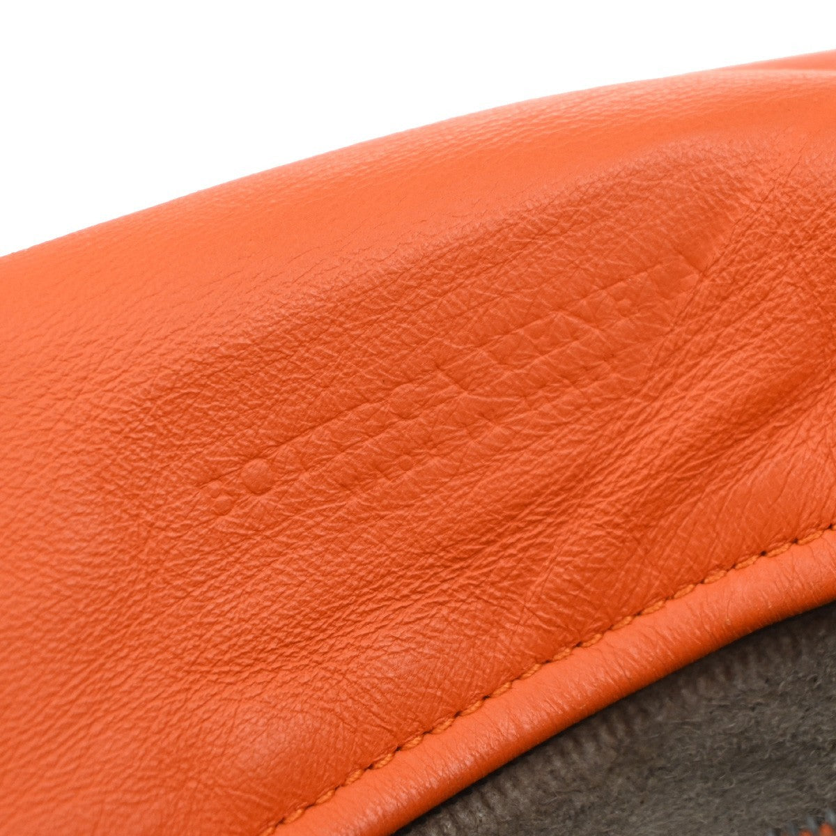 BOTTEGA VENETA Logo Intrecciato Shoulder Hand Bag Leather Orange Italy 95MA530