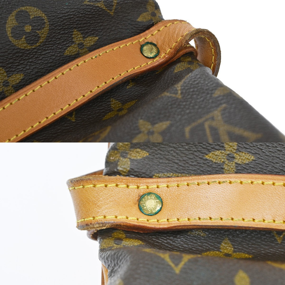 LOUIS VUITTON Logo Saumur 30 Shoulder Bag Monogram Leather Brown M42256 70CA884