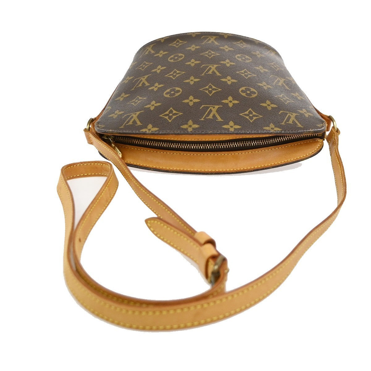 LOUIS VUITTON Logo Drouot Shoulder Bag Monogram Leather Brown M51290 79PA009