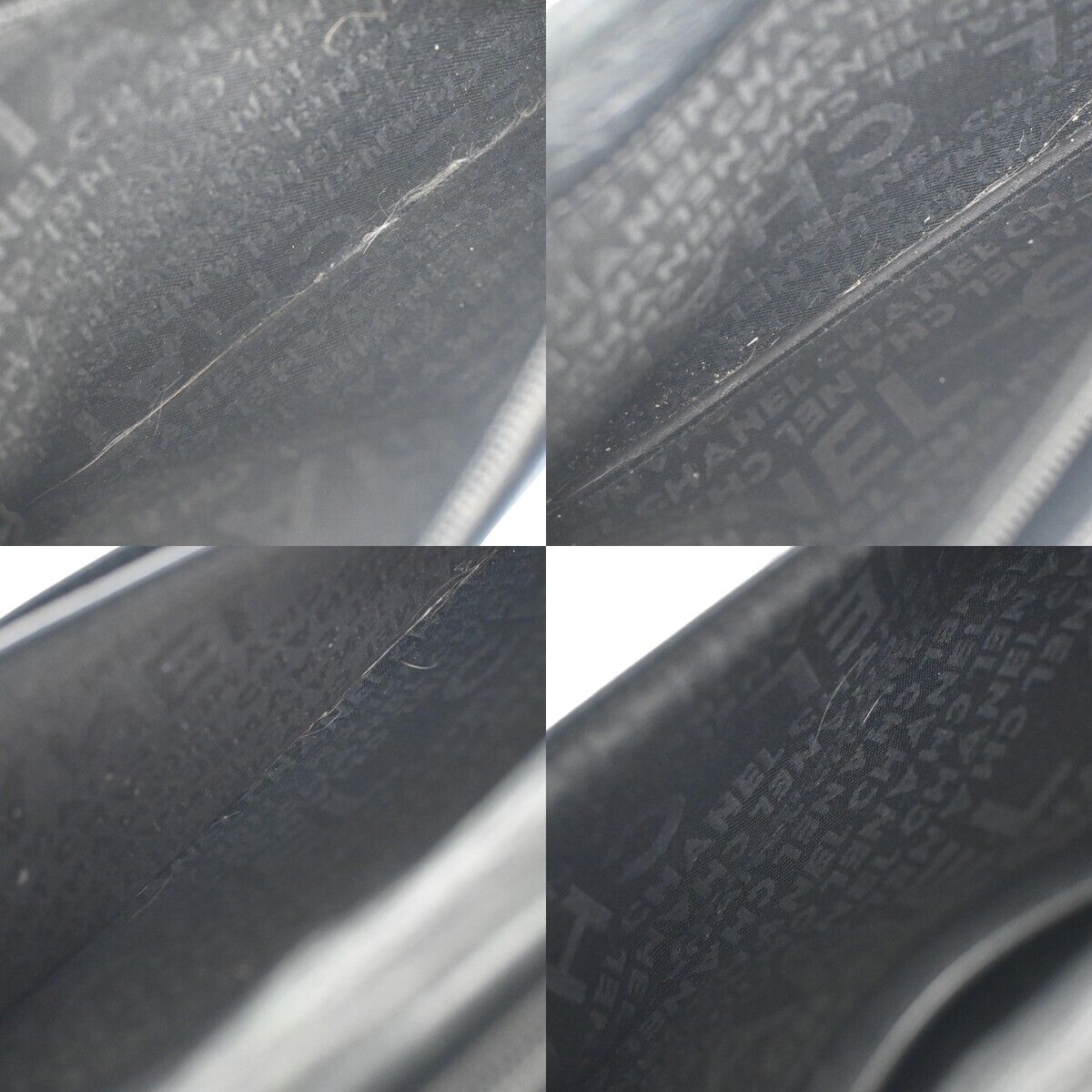 CHANEL CC Logo Cambon Long Bifold Wallet Leather Black Silver France 60HB515