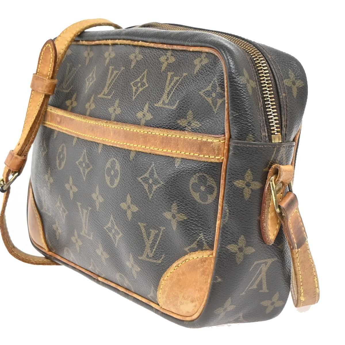 LOUIS VUITTON Trocadero 27 Shoulder Bag Monogram Leather Brown M51274 66ZA314
