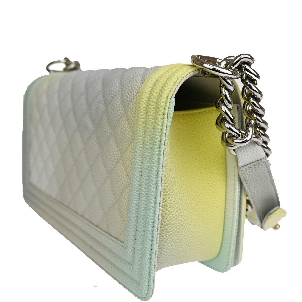 CHANEL Boy CC Logo Unicorn Multi Chain Shoulder Bag Caviar Skin Leather 937RJ414