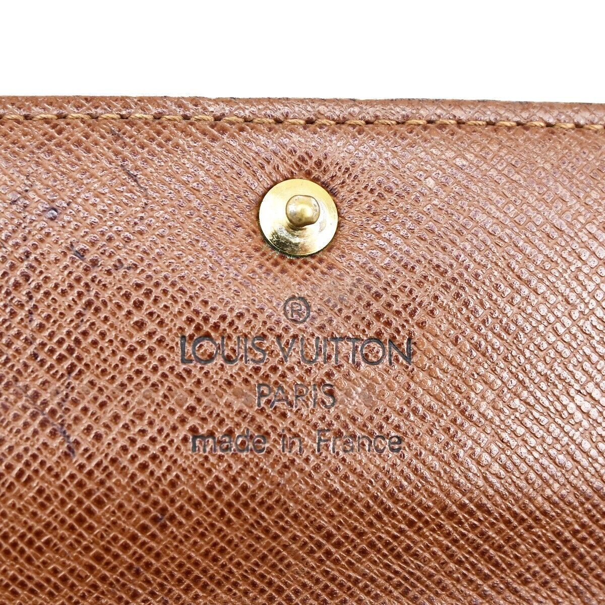 LOUIS VUITTON LV Logo 4 Set Bifold Trifold Long Wallet Monogram Brown 65FA708