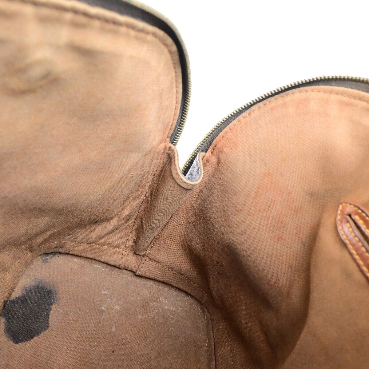 LOUIS VUITTON LV Logo Alma Hand Bag Monogram Leather Brown U.S.A. M51130 36FB182