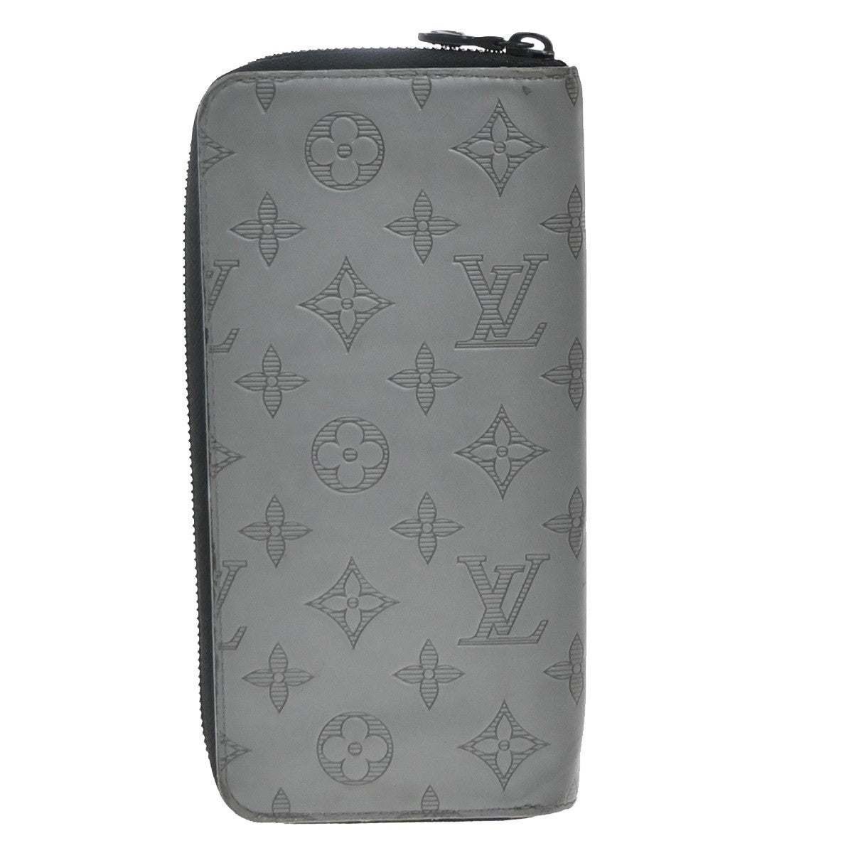 LOUIS VUITTON Vertical Zippy Wallet Monogram Shadow Guri Gray M81384 35EG389