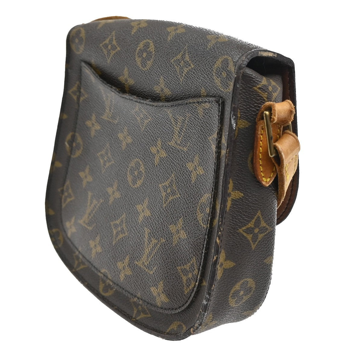 LOUIS VUITTON Saint Cloud MM Shoulder Bag Monogram Leather Brown M51243 36TA324