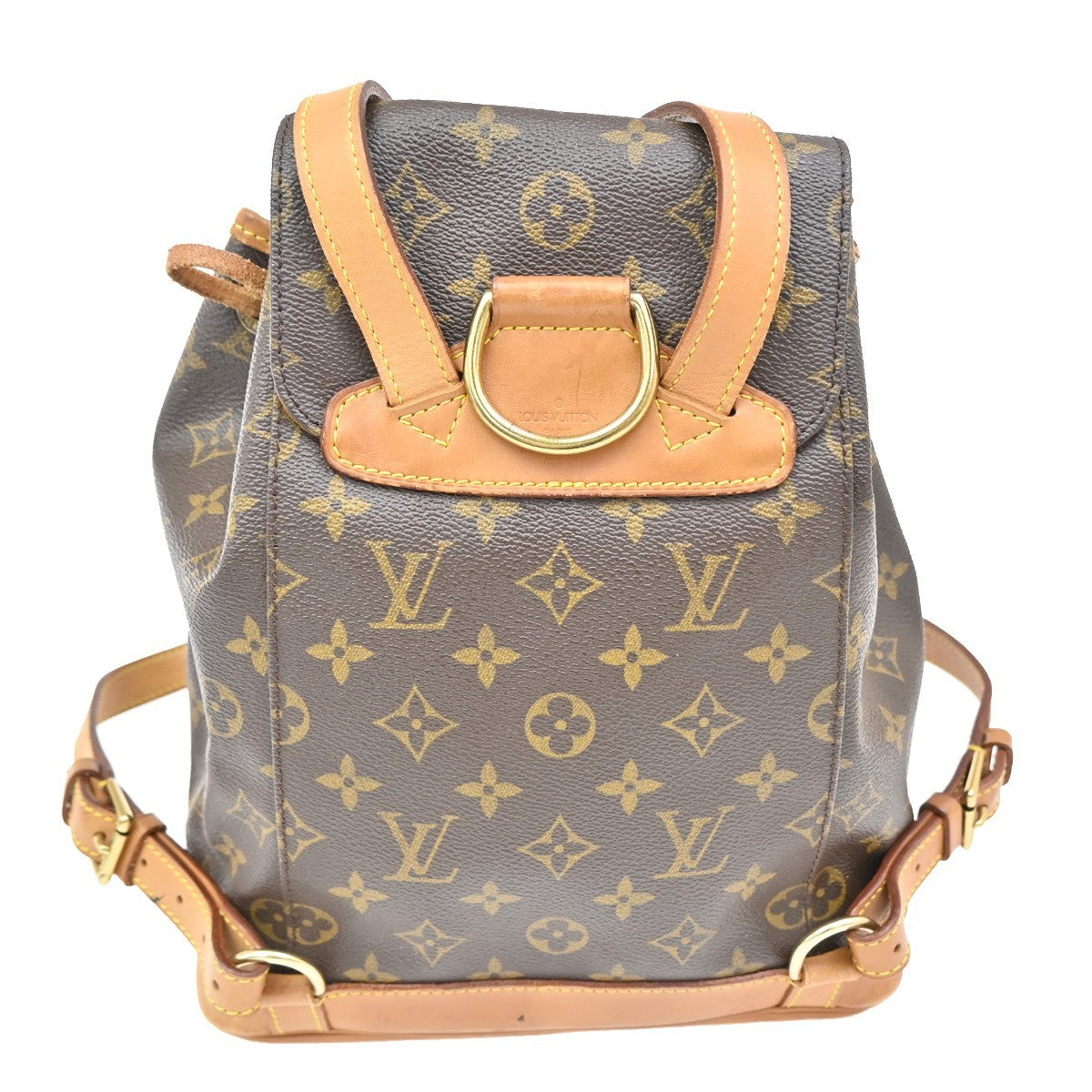 LOUIS VUITTON Montsouris MM Backpack Bag Monogram Leather Brown M51136 90KB089