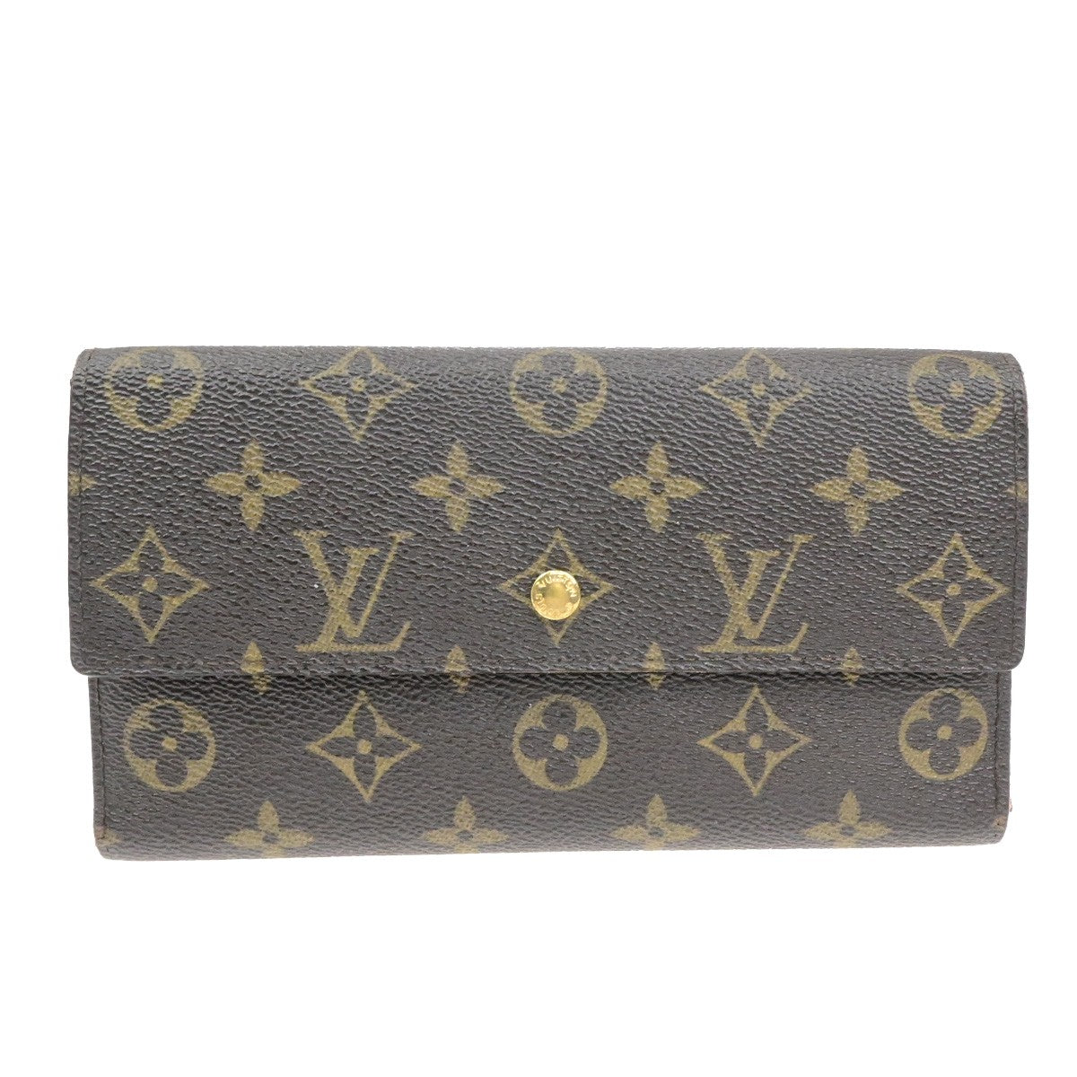 LOUIS VUITTON International Long Trifold Wallet Monogram Leather M61217 68YH185