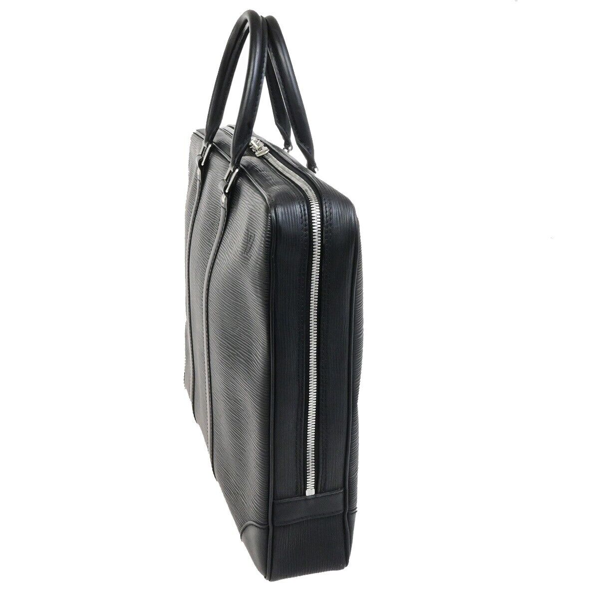 LOUIS VUITTON Porte Documents Voyage Briefcase Hand Bag Epi Black M59162 82ED934