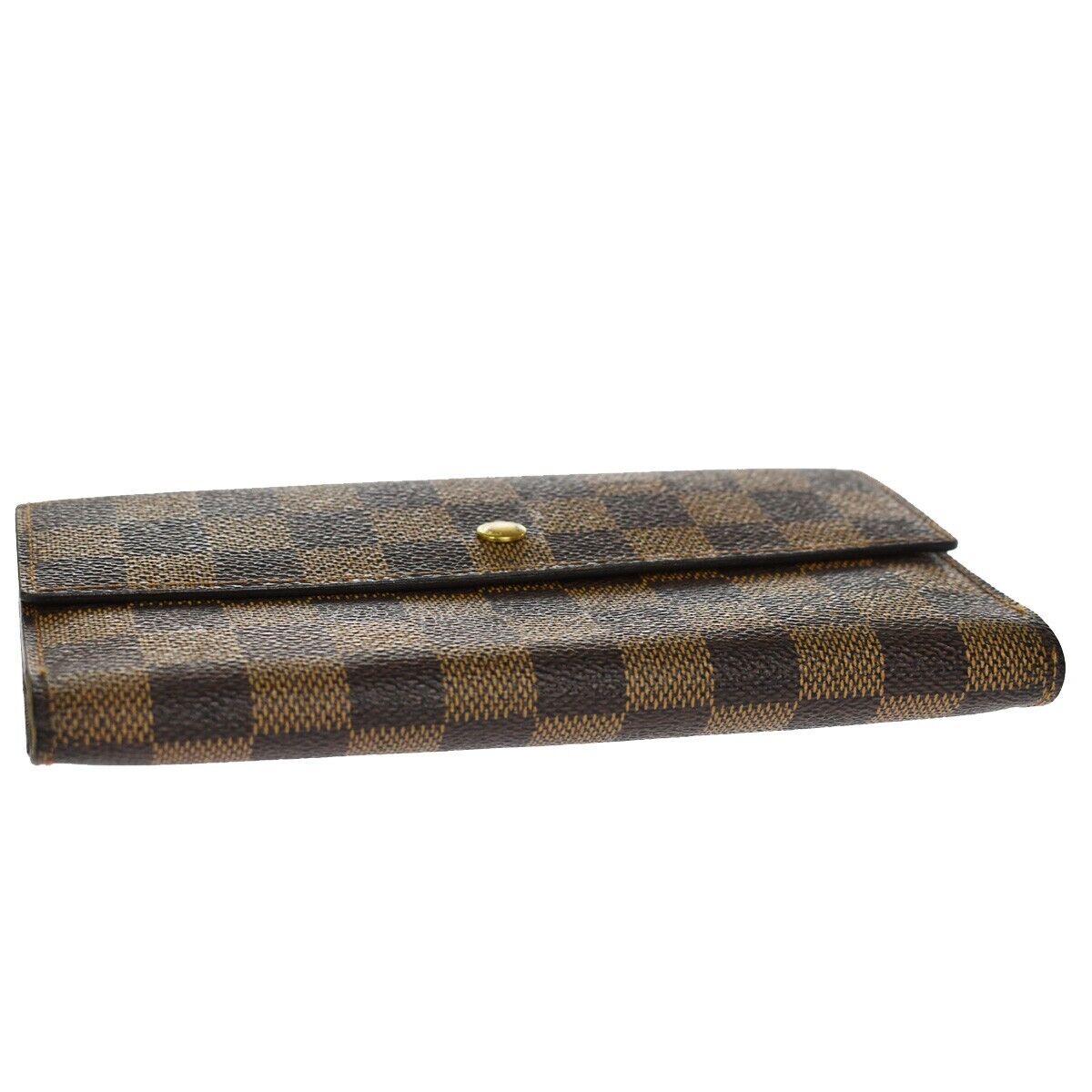 LOUIS VUITTON International Trifold Wallet Damier Leather Brown N61215 36SH437