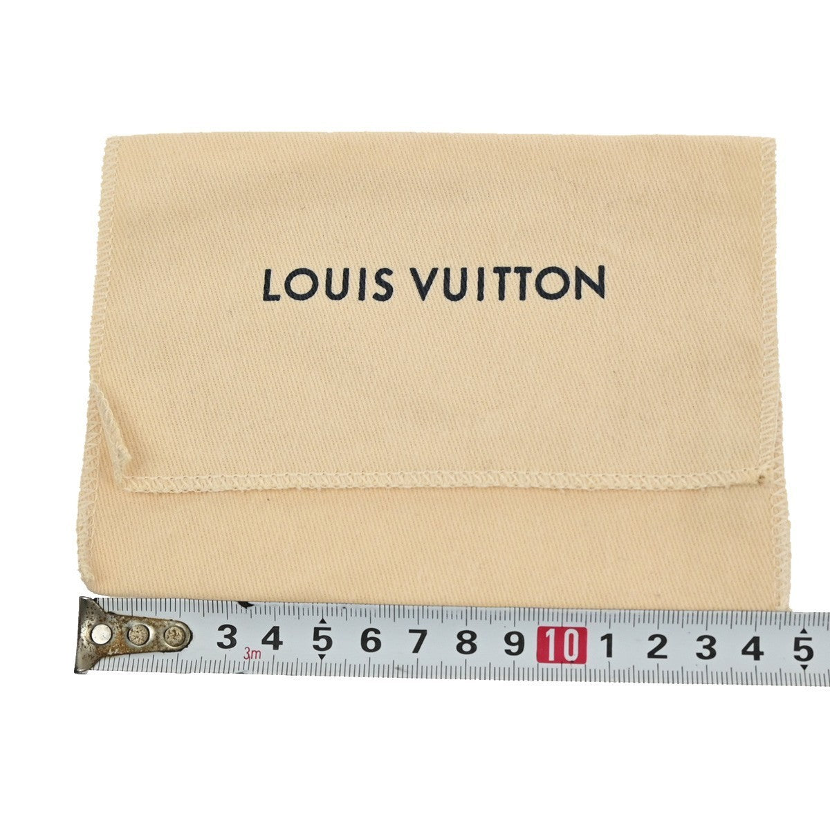 LOUIS VUITTON Logo 10 Set Dust Bag Drawstring Canvas Cotton Beige Brown 01KB912