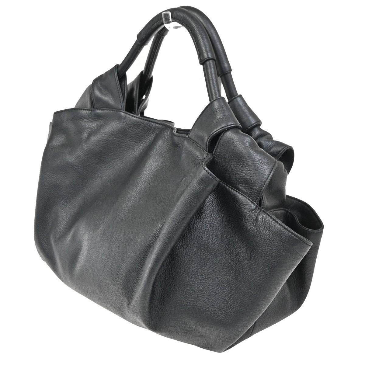 LOEWE ANAGRAM Logo Nappa Aire Tote Hand Bag Leather Black GHW Spain 12RL835