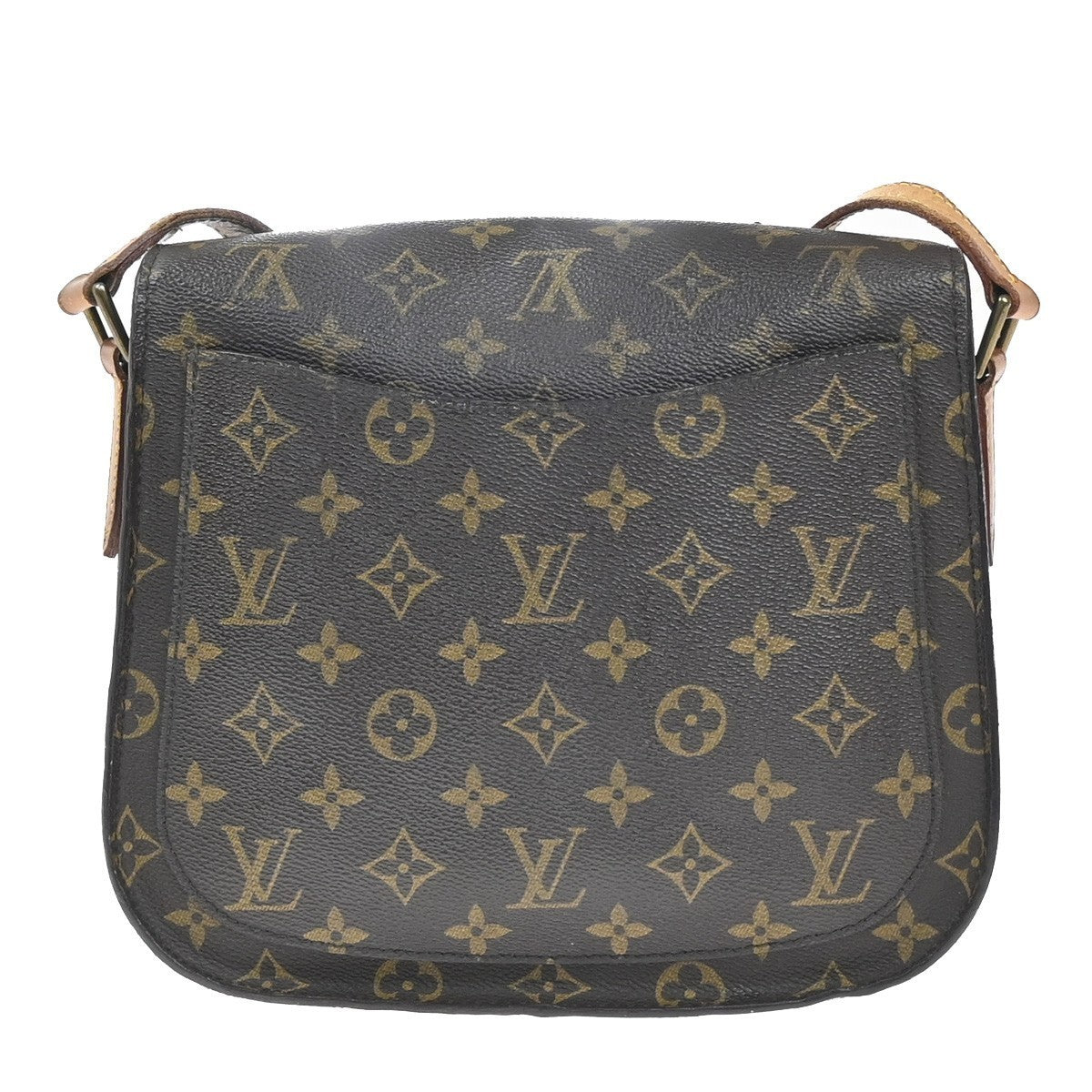 LOUIS VUITTON Saint Cloud GM Shoulder Bag Monogram Leather Brown M51242 34EG346