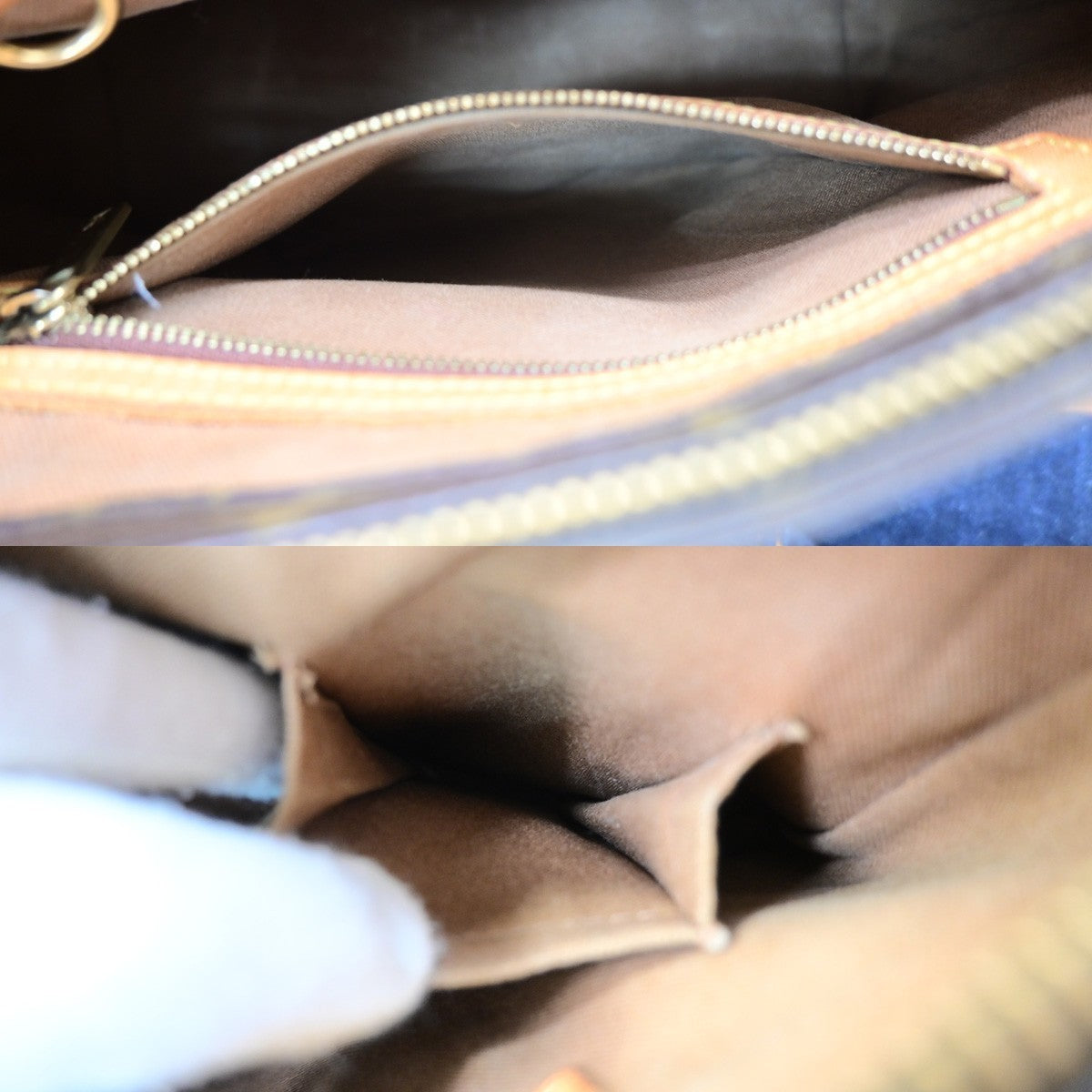 LOUIS VUITTON Cabas Piano Shoulder Bag Monogram Leather Brown M51148 82PA128
