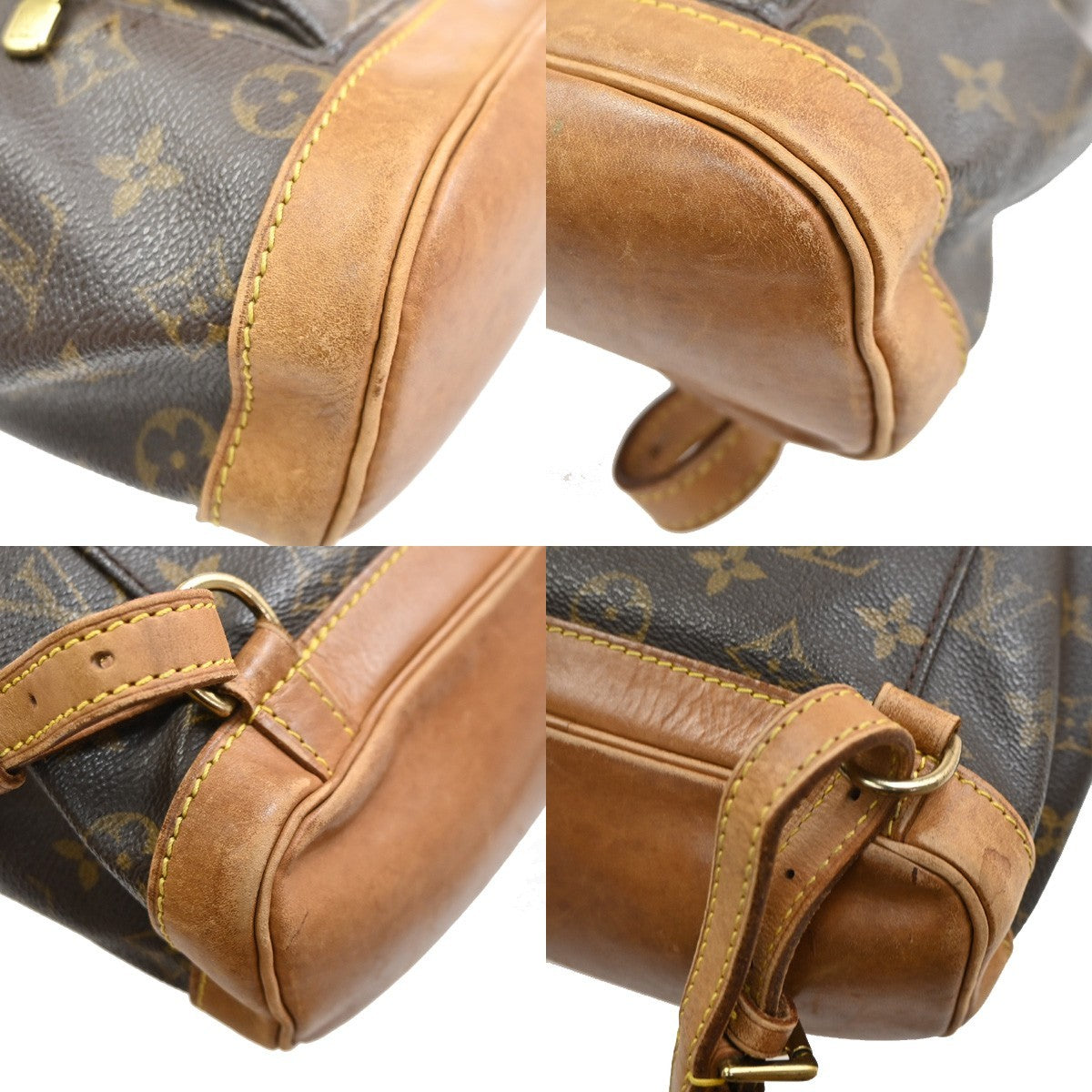 LOUIS VUITTON Mini Montsouris Backpack Bag Monogram Leather Brown M51137 76SA064