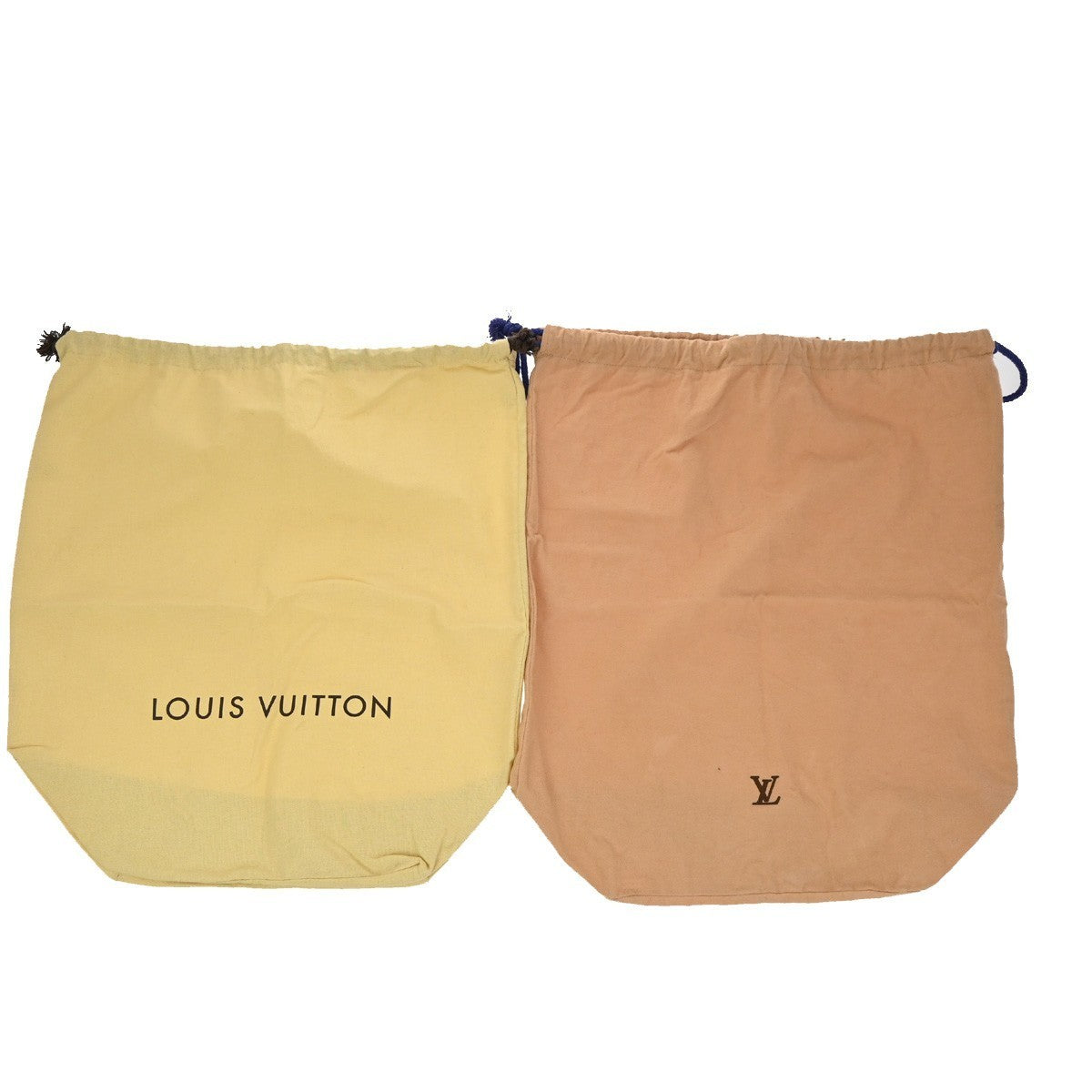 LOUIS VUITTON Logo 10 Set Dust Bag Drawstring Canvas Cotton Beige Brown 09KP140