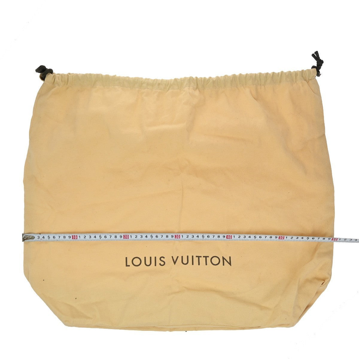 LOUIS VUITTON Logo 10 Set Dust Bag Drawstring Canvas Cotton Beige Brown 09KP190