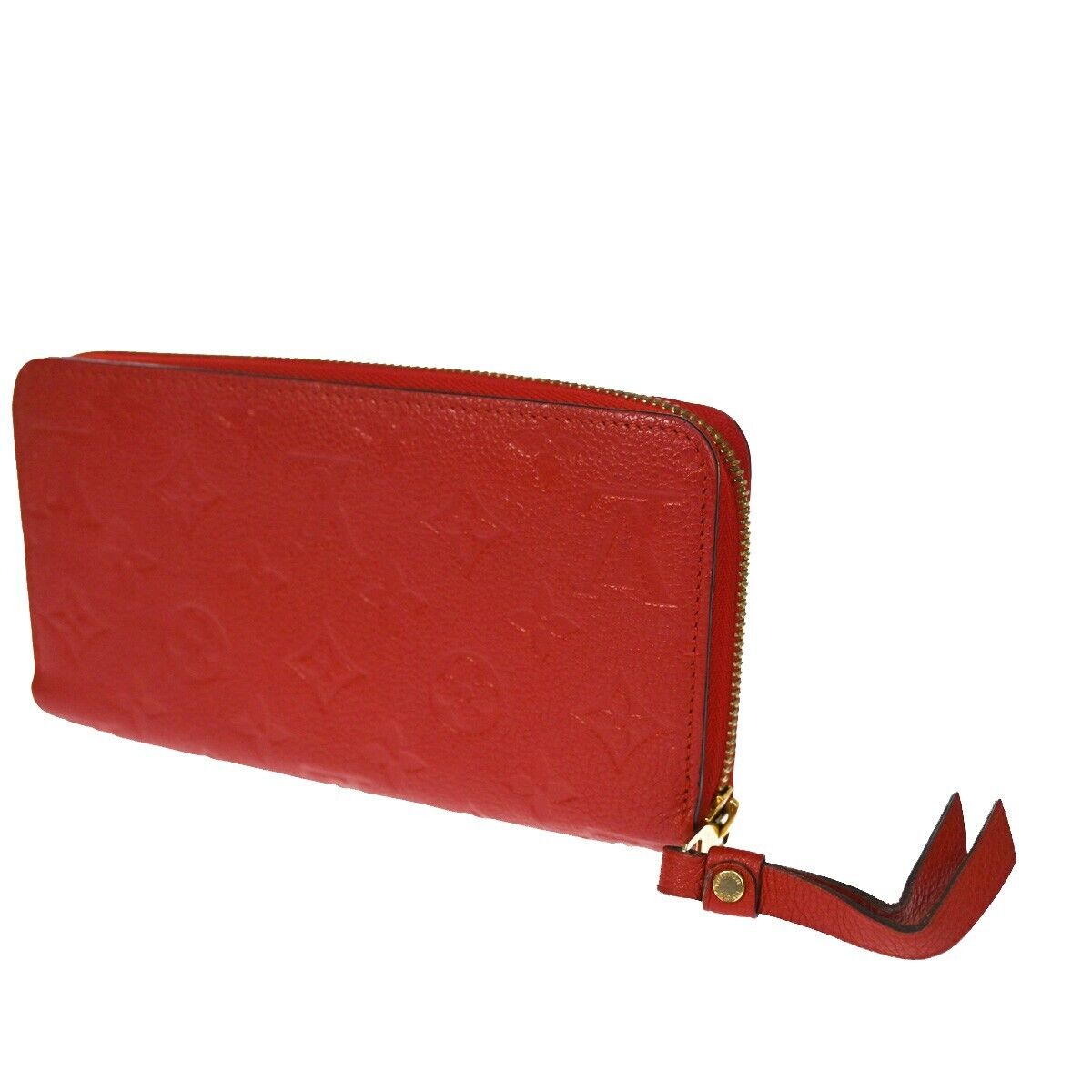 LOUIS VUITTON Zippy Wallet Long Monogram Empreinte Leather Red M60547 70SH120