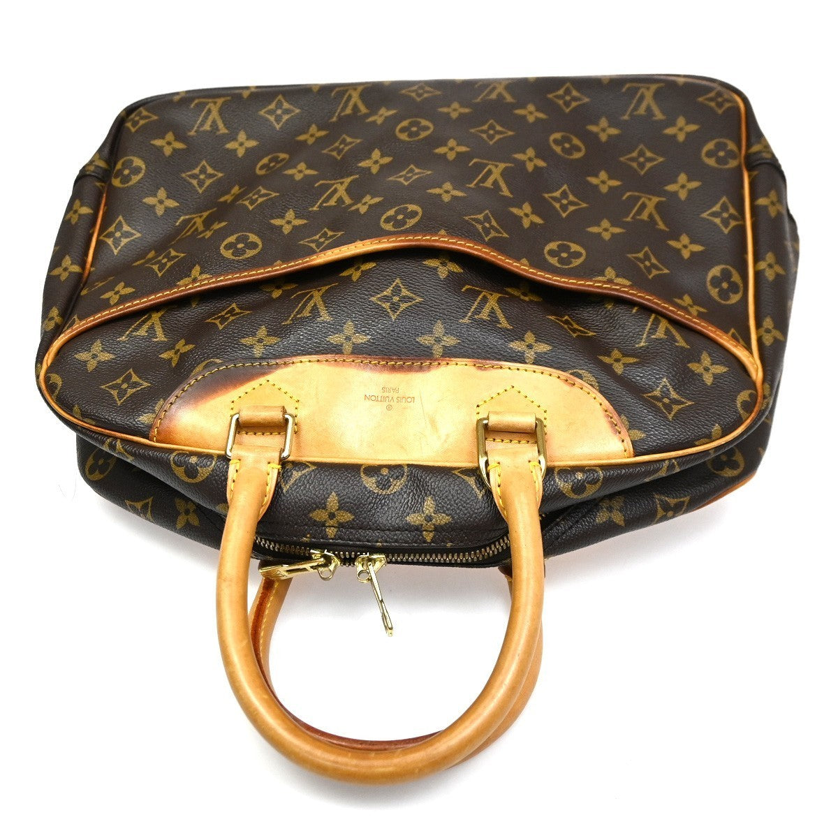 LOUIS VUITTON LV Logo Deauville Hand Bag Monogram Leather Brown M47270 82KC197