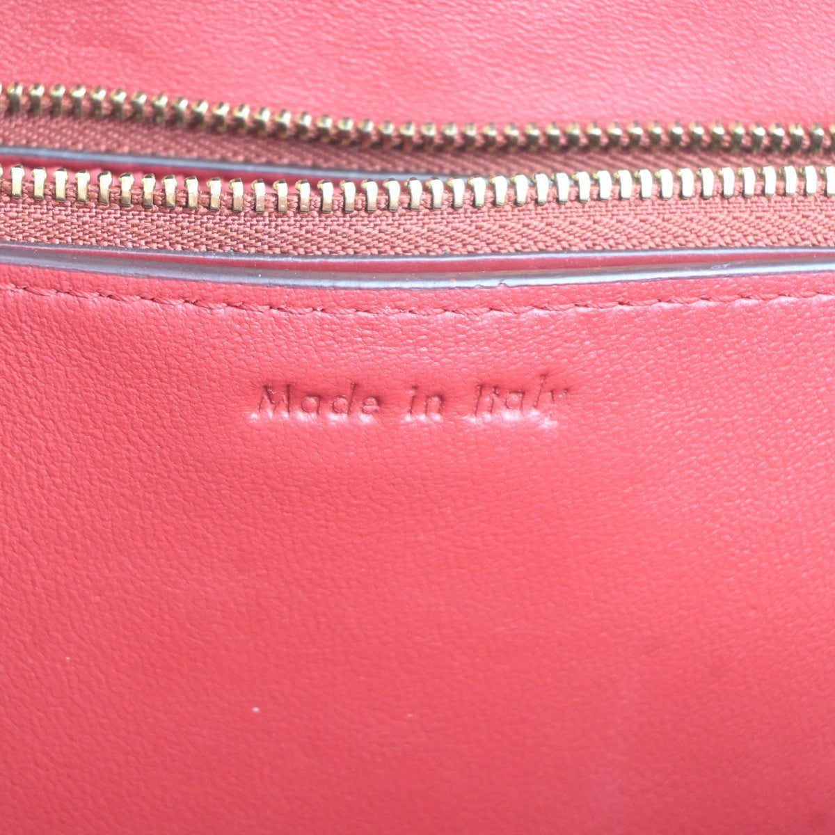 CELINE Logo Classic Box Flap Shoulder Bag Leather Red GHW Italy 92MA438