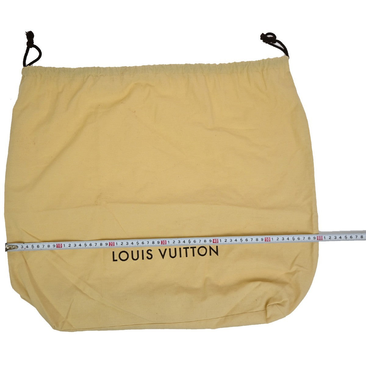 LOUIS VUITTON Logo 10 Set Dust Bags Drawstring Canvas Cotton Beige Brown 09DA261