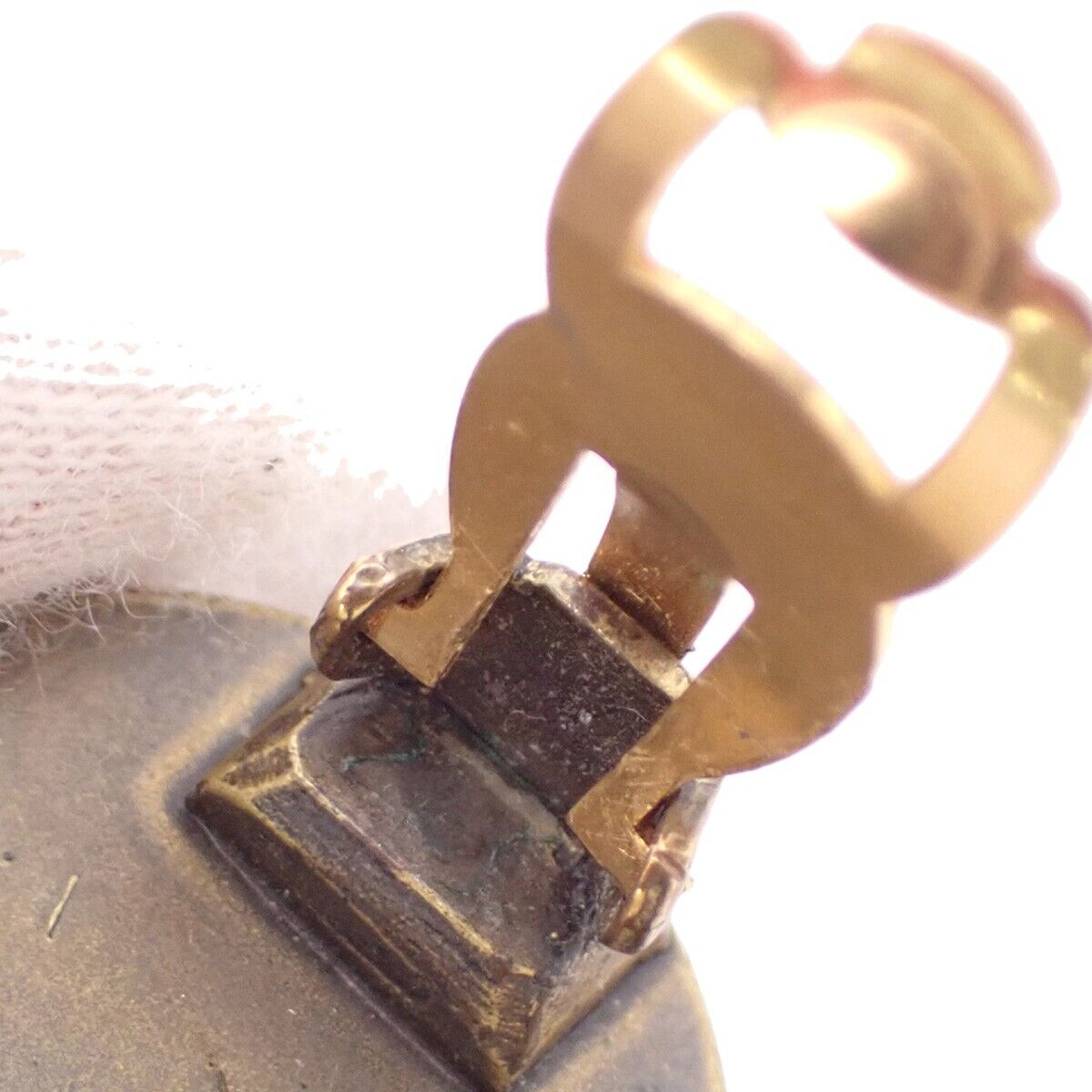 CHANEL CC Logo Color Stone Button Earrings Clip-On 00A Blue GHW 34YE515