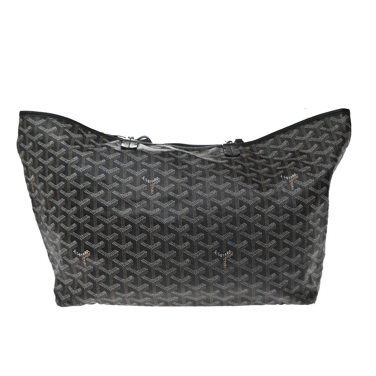GOYARD Saint Louis PM Shoulder Tote Bag Coating Canvas Leather Black 628RF892