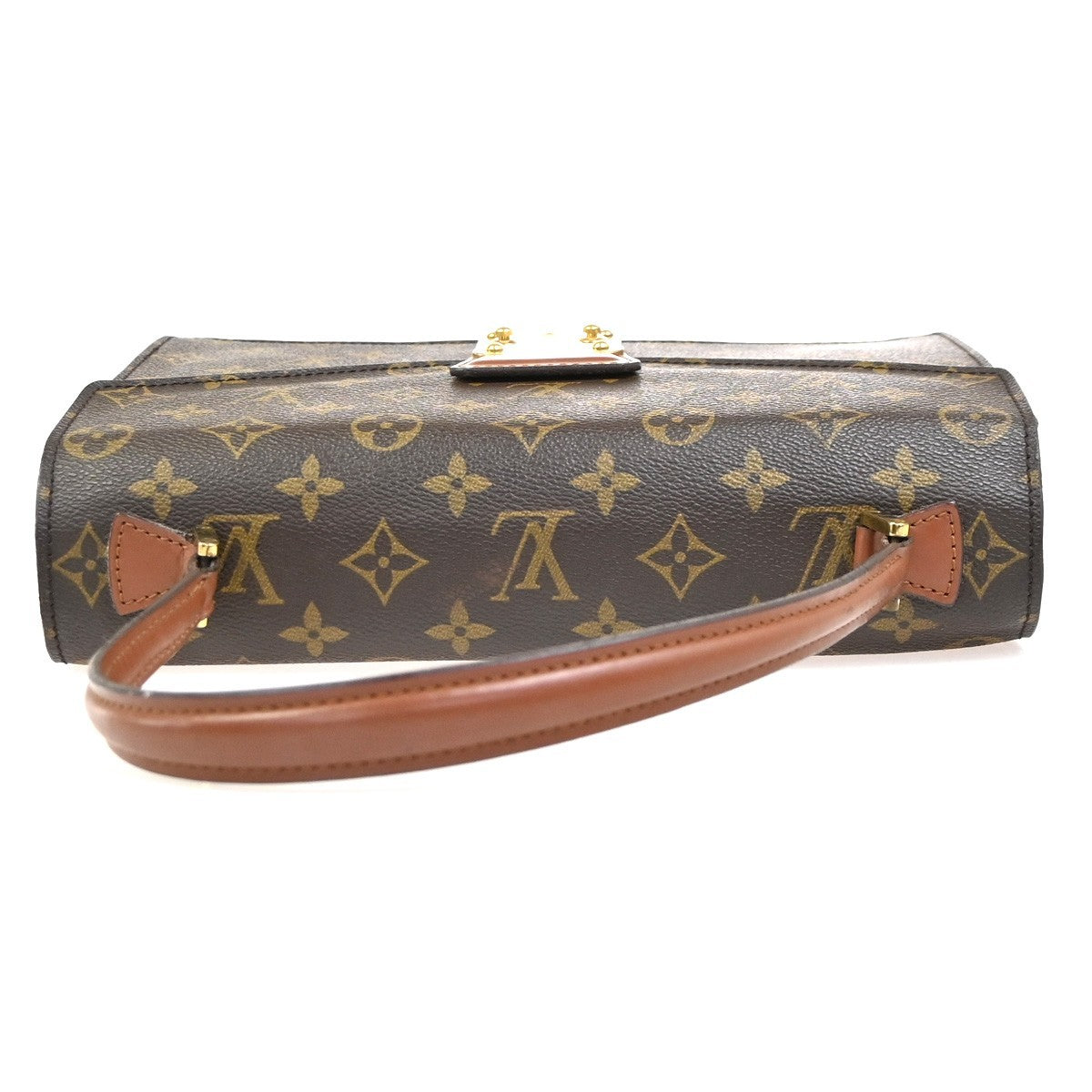 LOUIS VUITTON Concorde Hand Bag Monogram Leather Brown France M51190 89MA598