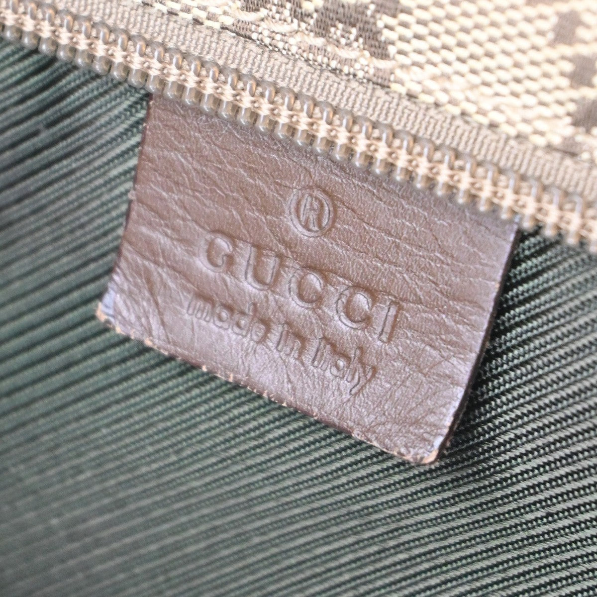 GUCCI Logo GG Pattern ShoulderTote Bag Canvas Leather Beige Italy 62MA132
