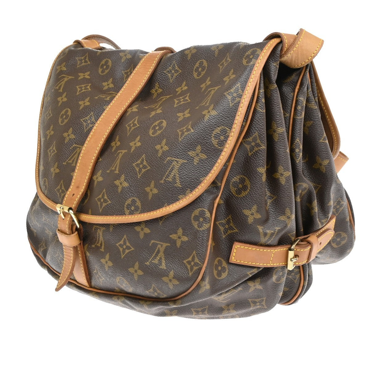 LOUIS VUITTON Saumur 35 Shoulder Bag Monogram Leather BN France M42254 11TA651