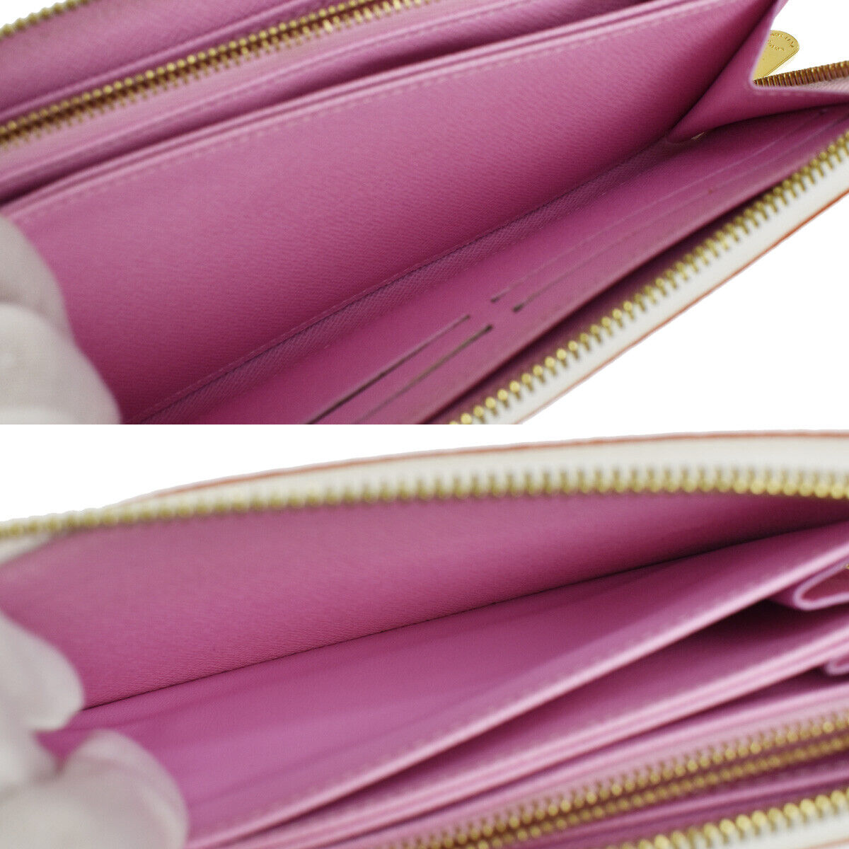 LOUIS VUITTON Zippy Wallet Monogram Multi White Pink Spain M60241 21RH513