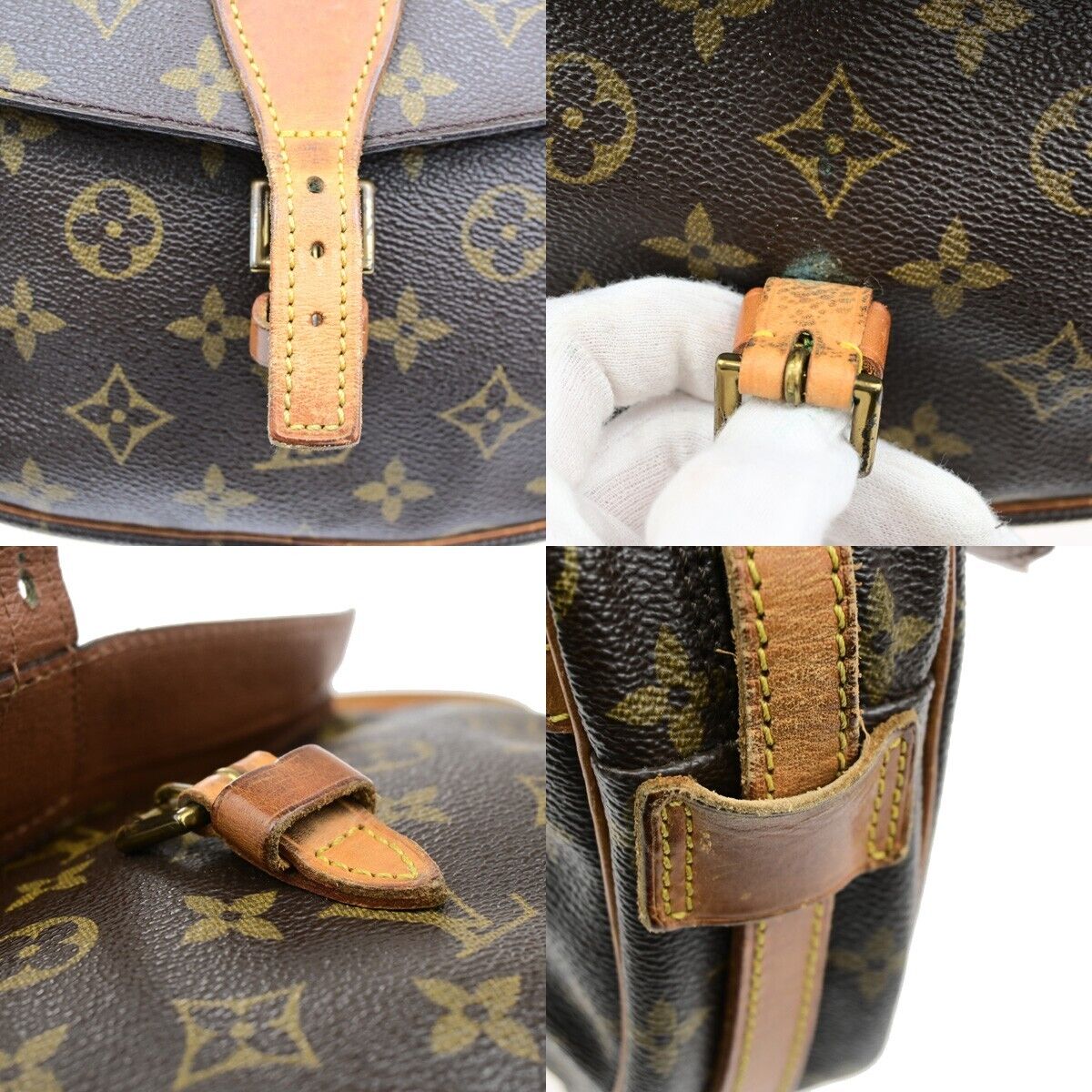 LOUIS VUITTON Jeune Fille PM Shoulder Bag Monogram Leather Brown M51227 61EE025