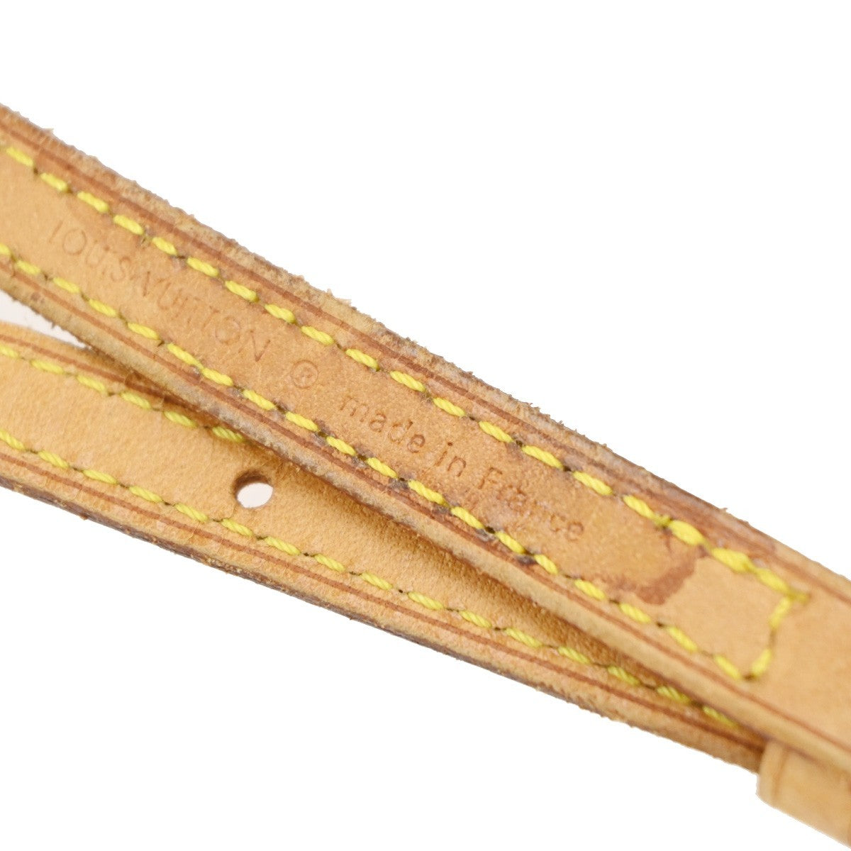 LOUIS VUITTON Shoulder Strap Leather Brown GHW Bag Accessory 02EG296