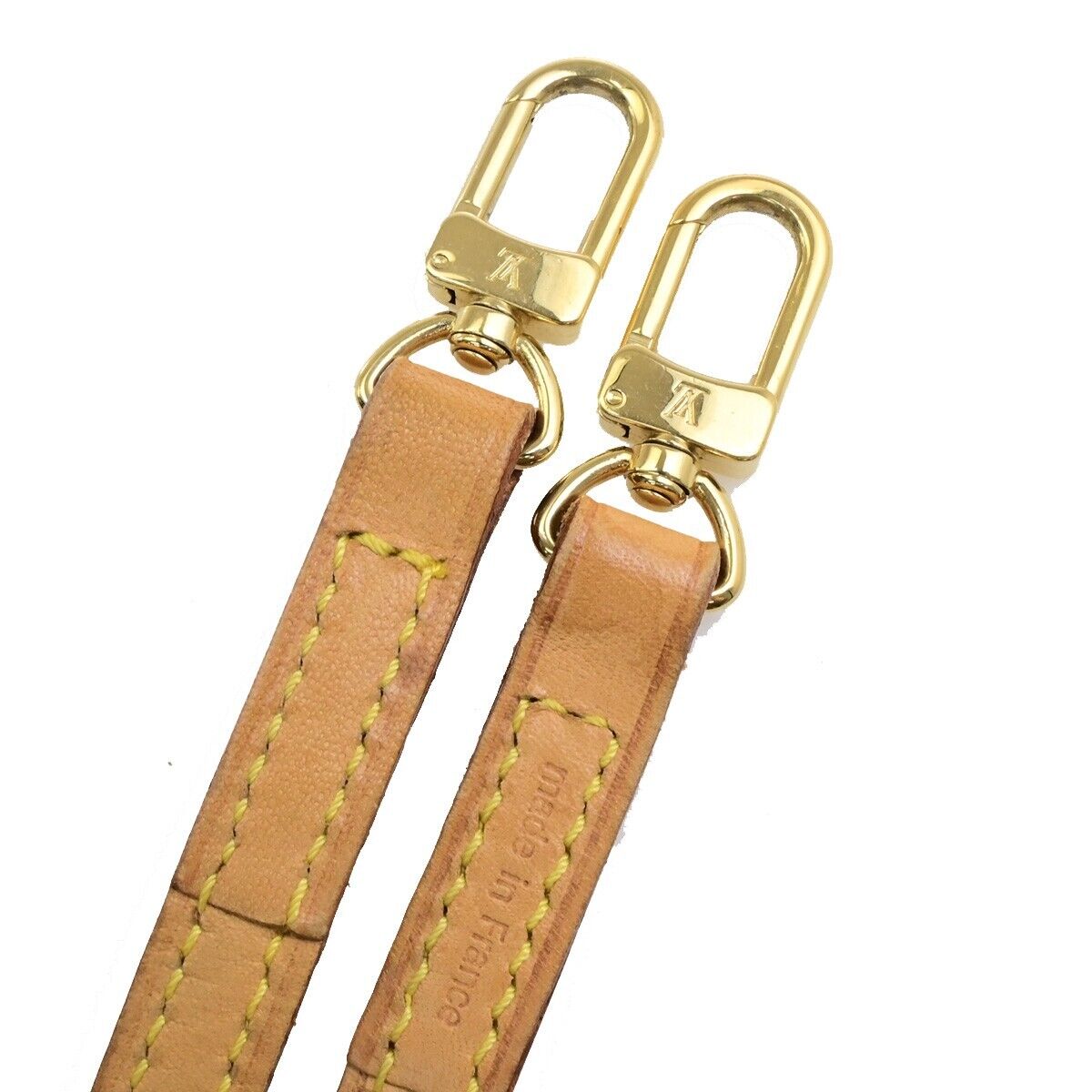 LOUIS VUITTON Shoulder Strap Leather Brown Gold France Bag Accessory 63ED435
