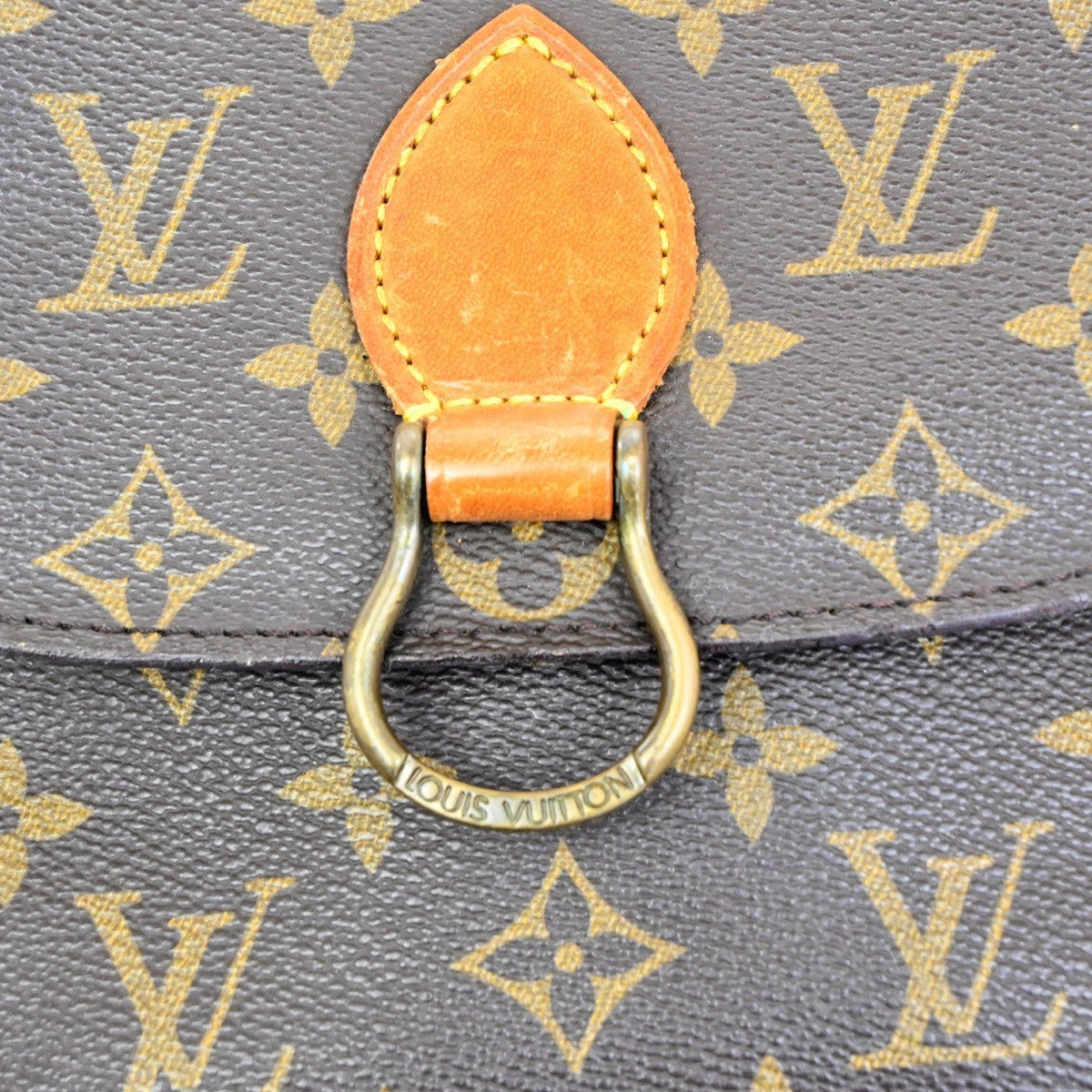 LOUIS VUITTON Saint Cloud MM Shoulder Bag Monogram Leather Brown M51243 31MA062