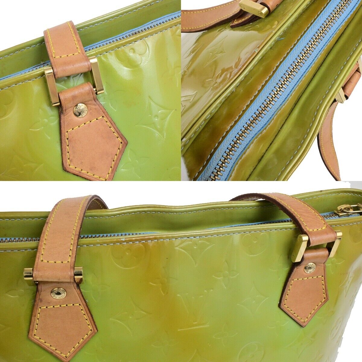 LOUIS VUITTON Houston Shoulder Bag Monogram Vernis Leather Yellow M91303 09ED927