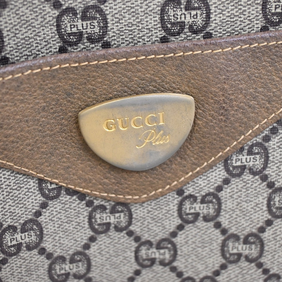 GUCCI PLUS GG Pattern Sherry Shoulder Tote Bag PVC Leather BE BN Italy 61ZA327