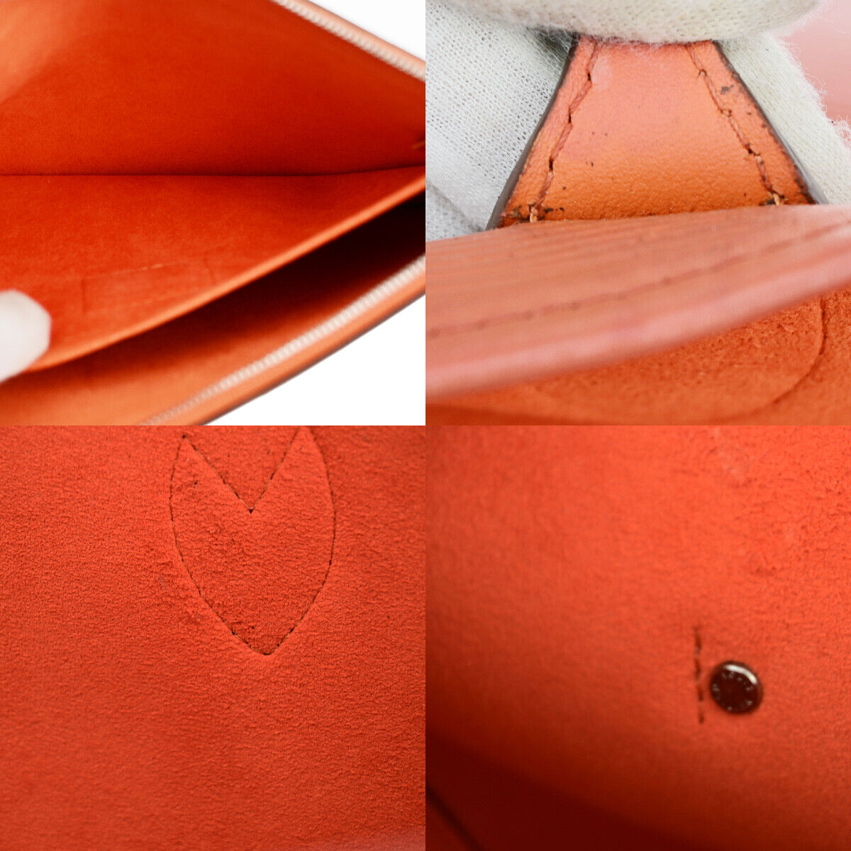 LOUIS VUITTON Neverfull MM Shoulder Tote Bag Epi Leather Orange M40884 99YG012